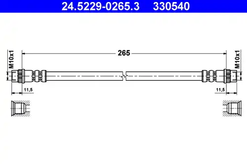 спирачен маркуч ATE 24.5229-0265.3