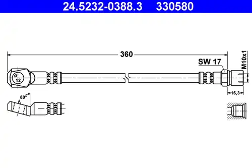спирачен маркуч ATE 24.5232-0388.3
