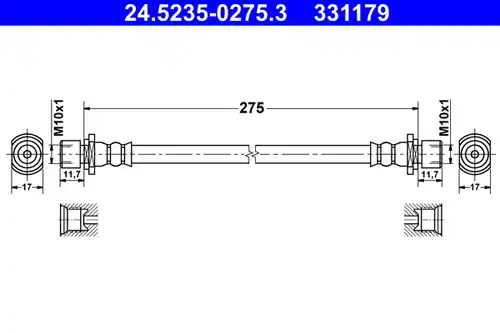 спирачен маркуч ATE 24.5235-0275.3