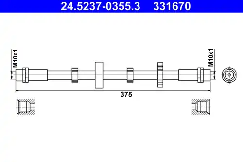 спирачен маркуч ATE 24.5237-0355.3