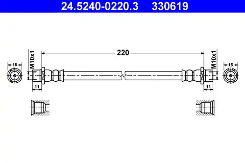 спирачен маркуч ATE 24.5240-0220.3