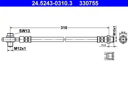 спирачен маркуч ATE 24.5243-0310.3