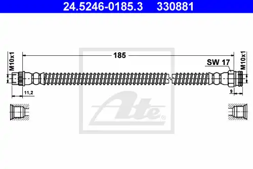 спирачен маркуч ATE 24.5246-0185.3