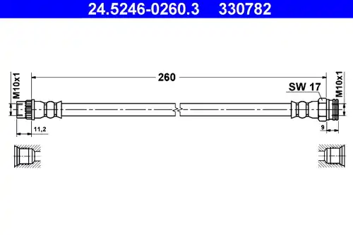 спирачен маркуч ATE 24.5246-0260.3