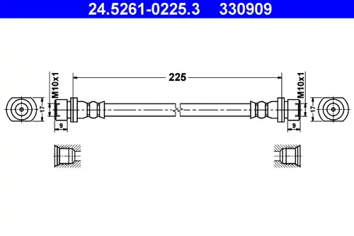 спирачен маркуч ATE 24.5261-0225.3