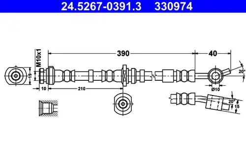 спирачен маркуч ATE 24.5267-0391.3