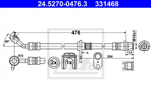 спирачен маркуч ATE 24.5270-0476.3