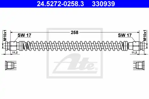 спирачен маркуч ATE 24.5272-0258.3