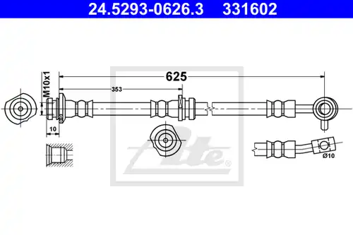 спирачен маркуч ATE 24.5293-0626.3