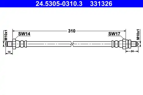 спирачен маркуч ATE 24.5305-0310.3