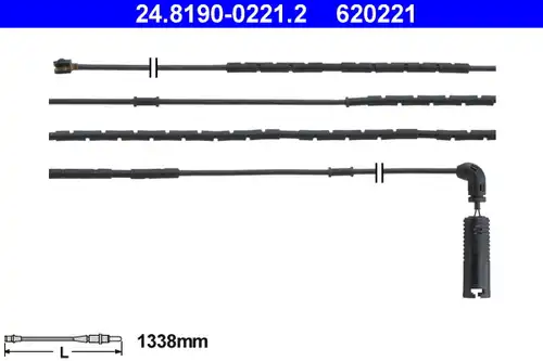предупредителен контактен сензор, износване на накладките ATE 24.8190-0221.2