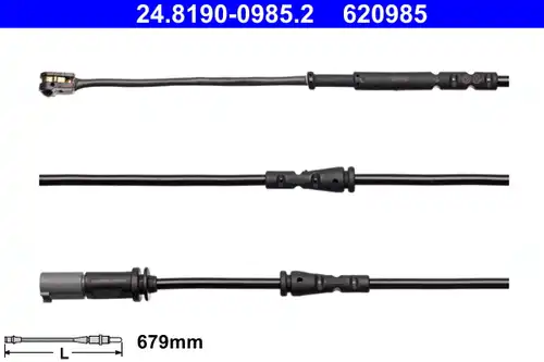 предупредителен контактен сензор, износване на накладките ATE 24.8190-0985.2