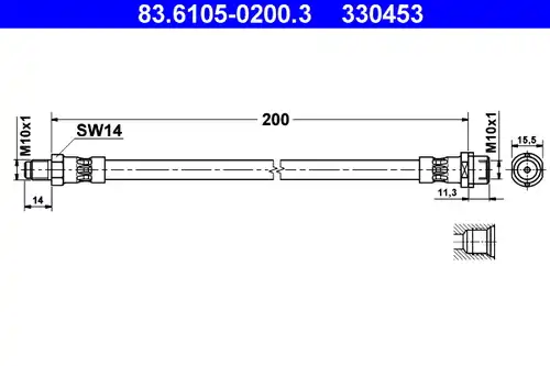 спирачен маркуч ATE 83.6105-0200.3