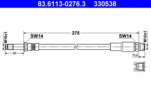 спирачен маркуч ATE 83.6113-0276.3