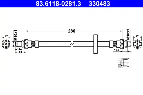 спирачен маркуч ATE 83.6118-0281.3