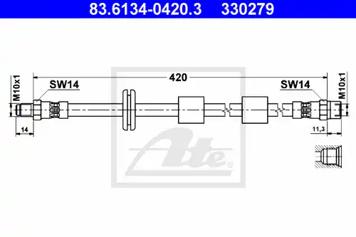 спирачен маркуч ATE 83.6134-0420.3