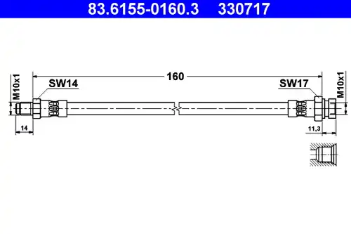 спирачен маркуч ATE 83.6155-0160.3