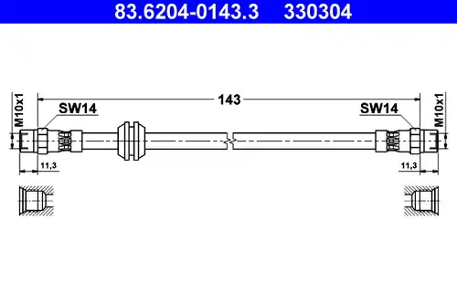 спирачен маркуч ATE 83.6204-0143.3