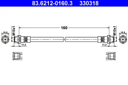 спирачен маркуч ATE 83.6212-0160.3