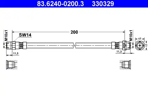 спирачен маркуч ATE 83.6240-0200.3