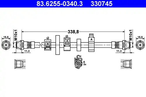 спирачен маркуч ATE 83.6255-0340.3