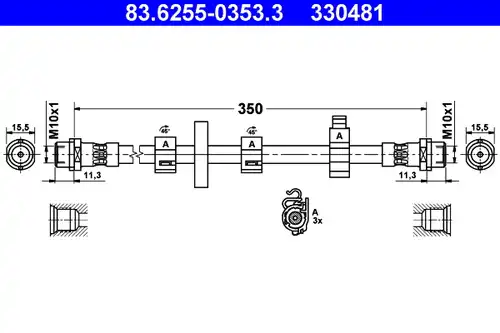 спирачен маркуч ATE 83.6255-0353.3