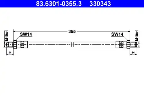 спирачен маркуч ATE 83.6301-0355.3