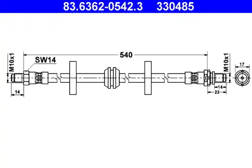 спирачен маркуч ATE 83.6362-0542.3