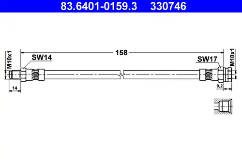 спирачен маркуч ATE 83.6401-0159.3