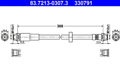 спирачен маркуч ATE 83.7213-0307.3