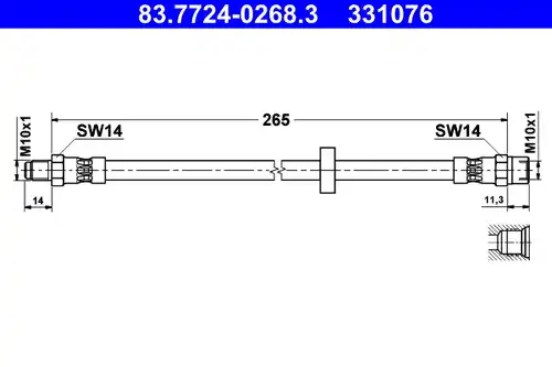спирачен маркуч ATE 83.7724-0268.3