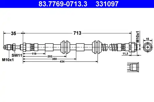 спирачен маркуч ATE 83.7769-0713.3