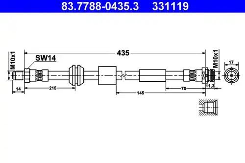 спирачен маркуч ATE 83.7788-0435.3