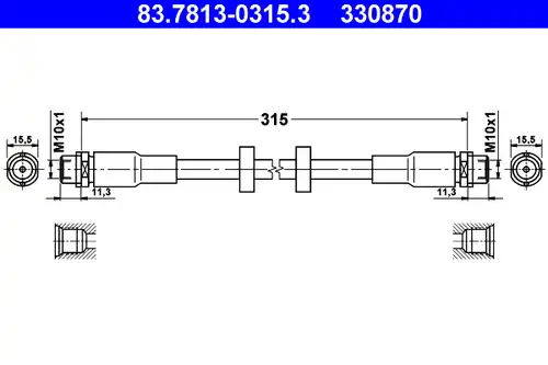 спирачен маркуч ATE 83.7813-0315.3