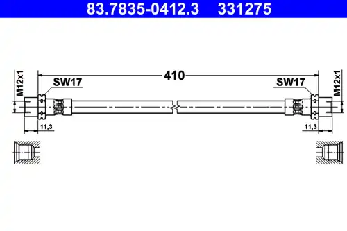 спирачен маркуч ATE 83.7835-0412.3