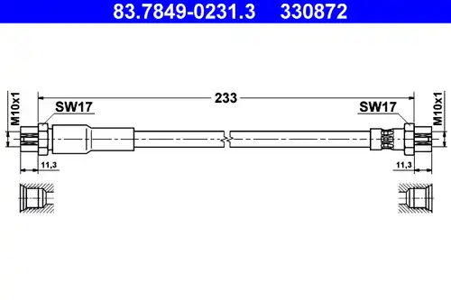 спирачен маркуч ATE 83.7849-0231.3