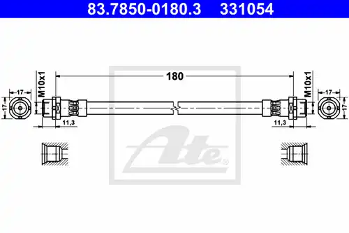 спирачен маркуч ATE 83.7850-0180.3