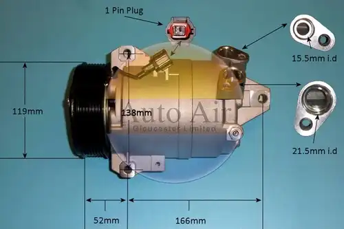 компресор за климатик AUTO AIR GLOUCESTER 14-0272P