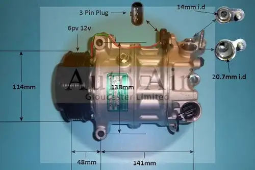 компресор за климатик AUTO AIR GLOUCESTER 14-0352