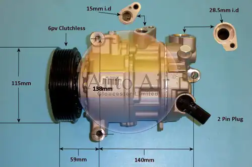 компресор за климатик AUTO AIR GLOUCESTER 14-0762P