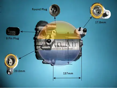 компресор за климатик AUTO AIR GLOUCESTER 14-0805