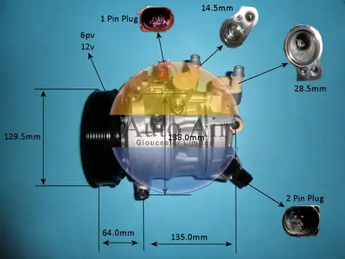 компресор за климатик AUTO AIR GLOUCESTER 14-0847