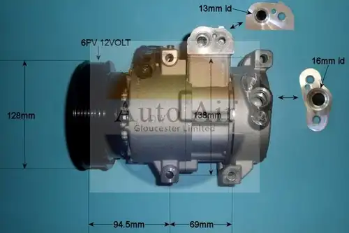 компресор за климатик AUTO AIR GLOUCESTER 14-2076P