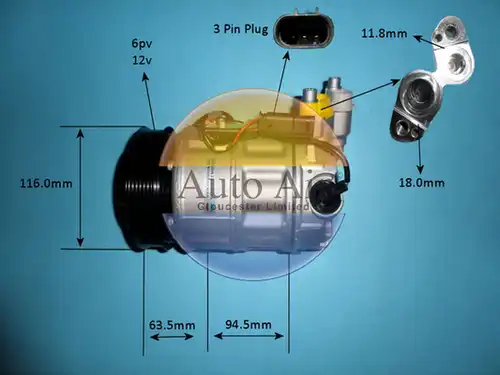 компресор за климатик AUTO AIR GLOUCESTER 14-9725P