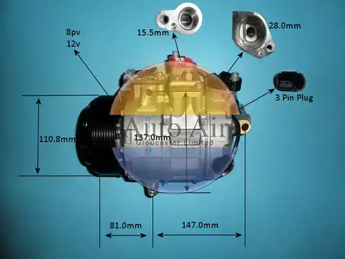 компресор за климатик AUTO AIR GLOUCESTER 14-9754P