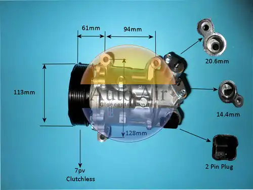 компресор за климатик AUTO AIR GLOUCESTER 14-9784P