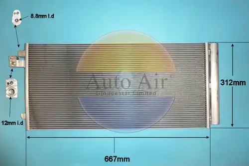 кондензатор, климатизация AUTO AIR GLOUCESTER 16-0020