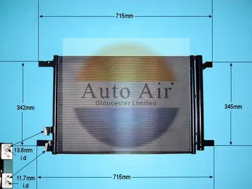 кондензатор, климатизация AUTO AIR GLOUCESTER 16-1058