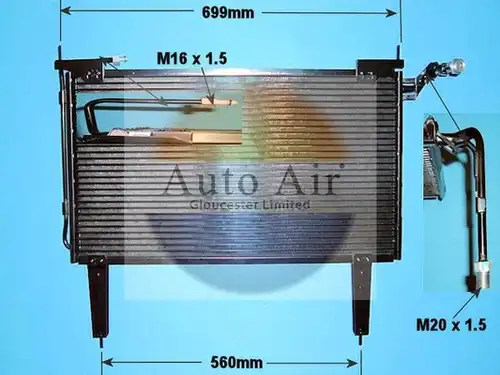 кондензатор, климатизация AUTO AIR GLOUCESTER 16-1166