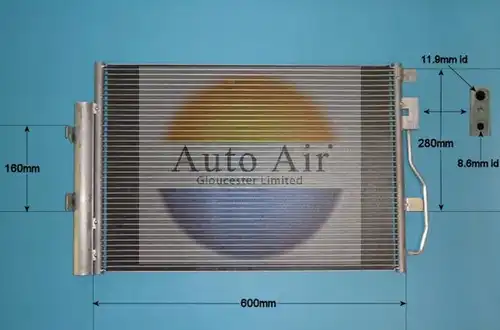 кондензатор, климатизация AUTO AIR GLOUCESTER 16-6233